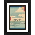 thumbnail image 1 of Andō Hiroshige 17x24 Black Ornate Framed Double Matted Museum Art Print Titled: Yoshiwara (1855), 1 of 5