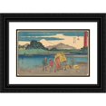 thumbnail image 1 of Andō Hiroshige 24x17 Black Ornate Framed Double Matted Museum Art Print Titled: Hiratsuku (ca. 1841-1842), 1 of 5
