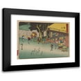 thumbnail image 1 of Andō Hiroshige 24x19 Black Modern Framed Museum Art Print Titled - Tokaido Gojusantsugi, Pl.21 (1868-1912), 1 of 5