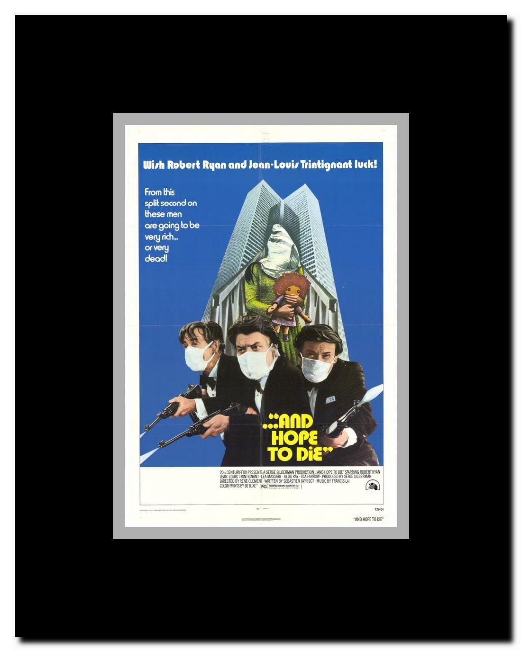 And Hope to Die Framed Movie Poster