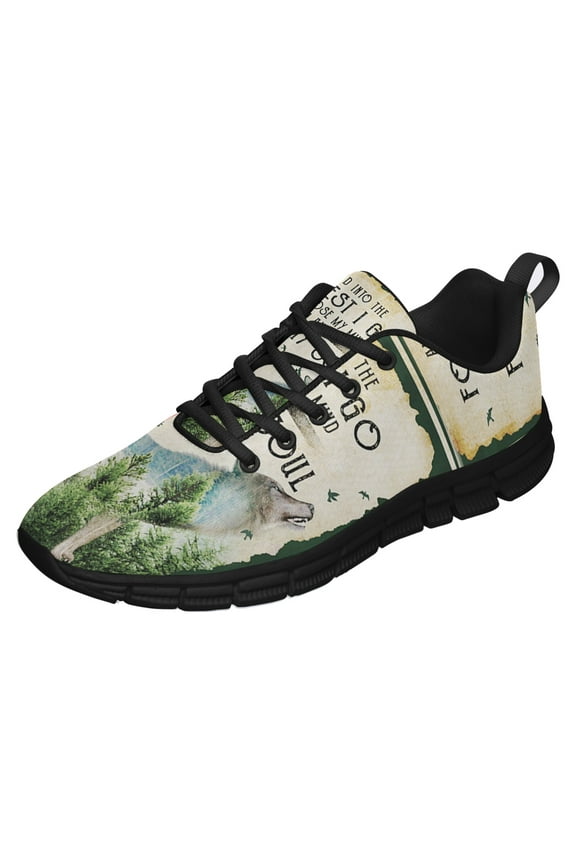 And Into The Forest Wolf Running Shoes Sneakers Mesh Black Size 11