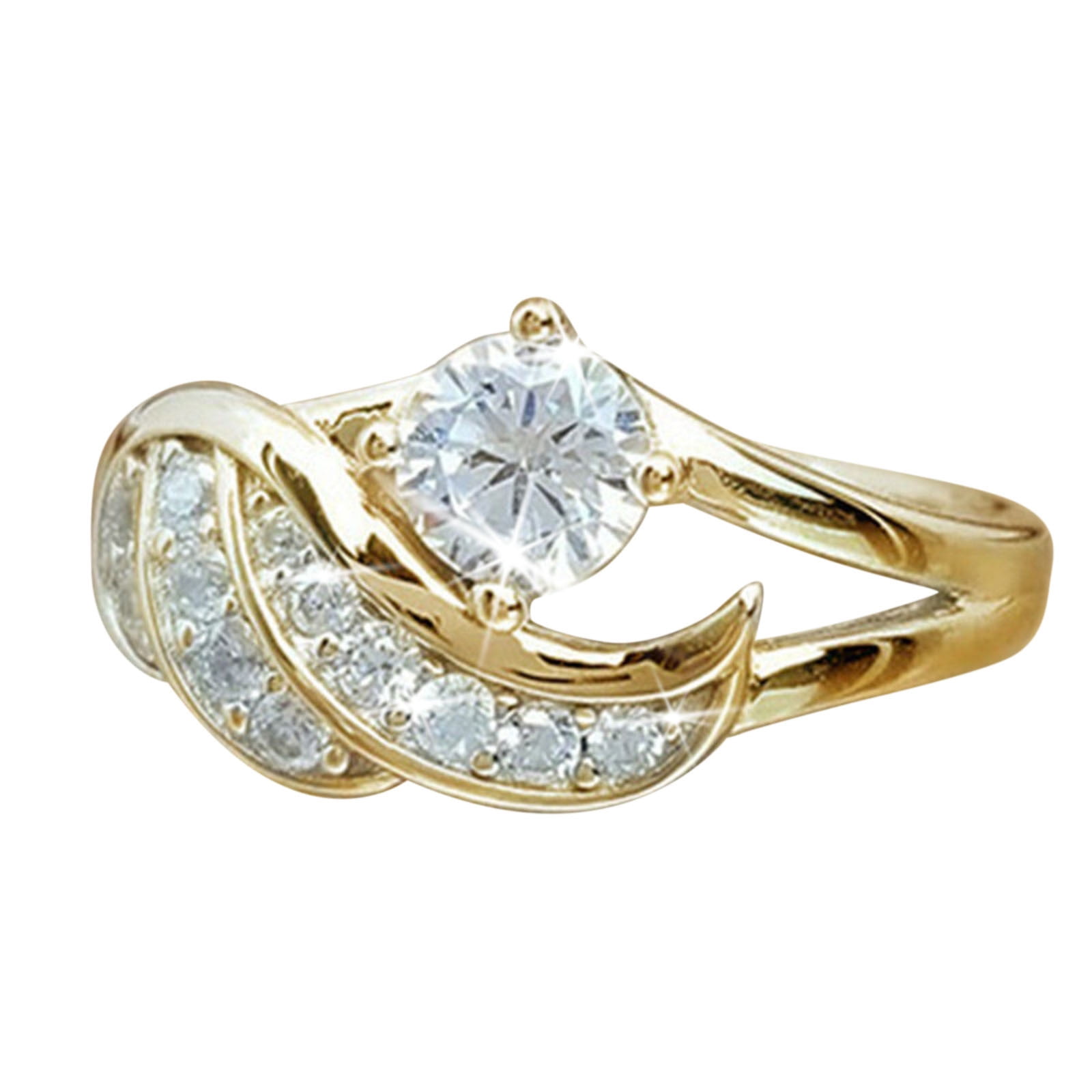 22KT Gold Heart Ring with Sparkling American Diamonds – RANKA JEWELLERS