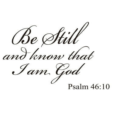 And Know That I Am God Quote Vinyl Wall Decal Sticker Art Psalm 46:10 Removable Words Home Decor