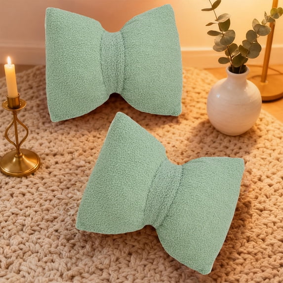 And Linen Pillow Solid Color Sofa Pillow Cushion Two Purpose Bow Pillow Lumbar Pillow 16x12 Inches Motheres Day Gift