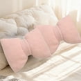 thumbnail image 1 of And Linen Pillow Solid Color Sofa Pillow Cushion Two Purpose Bow Pillow Lumbar Pillow 16x12 Inches Motheres Day Gift, 1 of 6