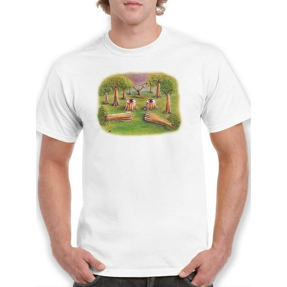 And Nature Stared Back T-Shirt Men -Askin Ayrancioglu Designs, Male x-Large