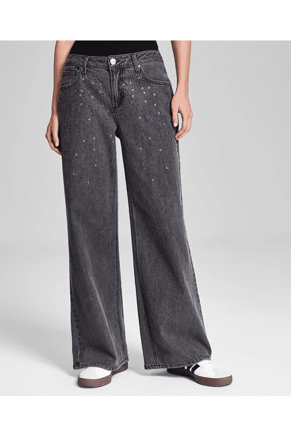 ASHWYN Women's Mid-Rise Embellished Jeans, US 31