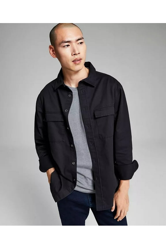 BLACK Men's Twill Overshirt, US Small