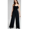 thumbnail image 1 of And Now This BLACK Women's Cotton Smocked Cargo Jumpsuit, US Large, 1 of 1
