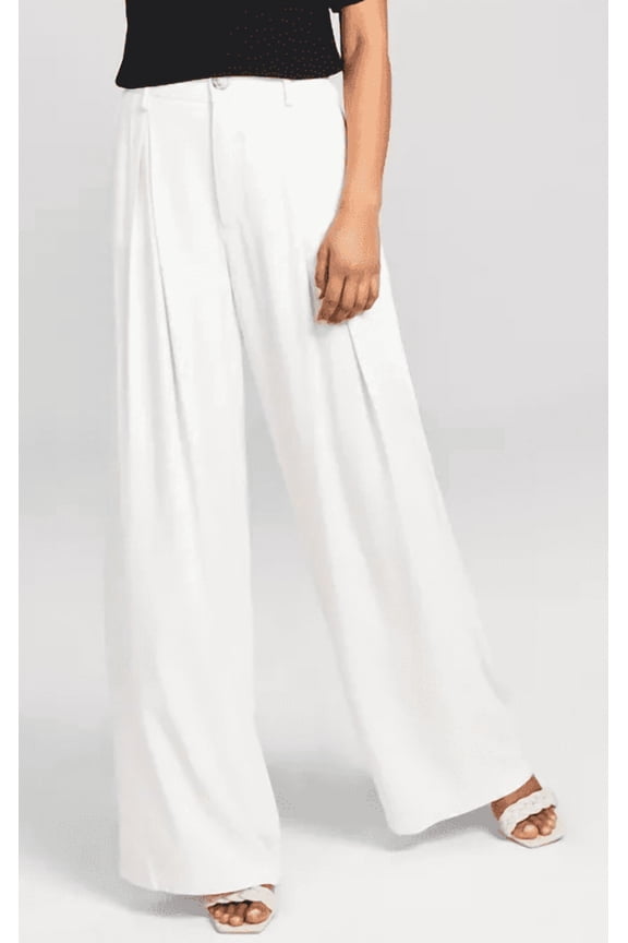 CREAM Women's Pleat-Front Wide-Leg Soft Pants, US Small