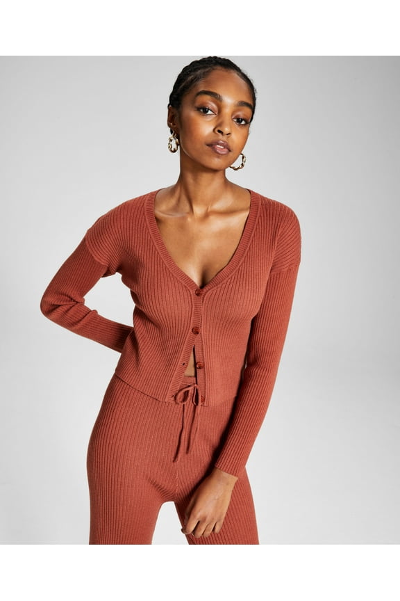 Cropped Cardigan Rust M