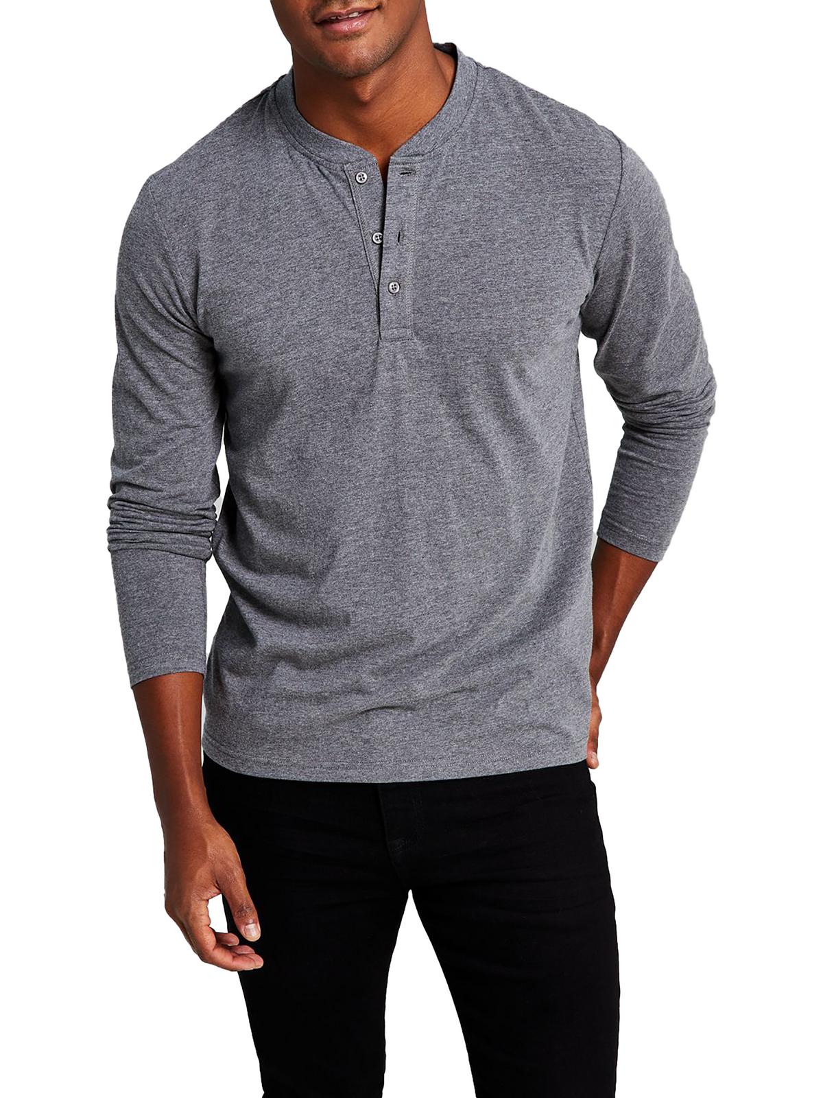 And Now This Mens Big & Tall Classic Fit Long Sleeve Henley Shirt ...