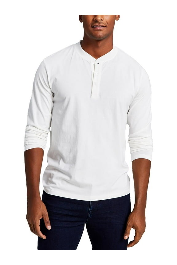 Mens Classic Fit Long Sleeve Henley Shirt