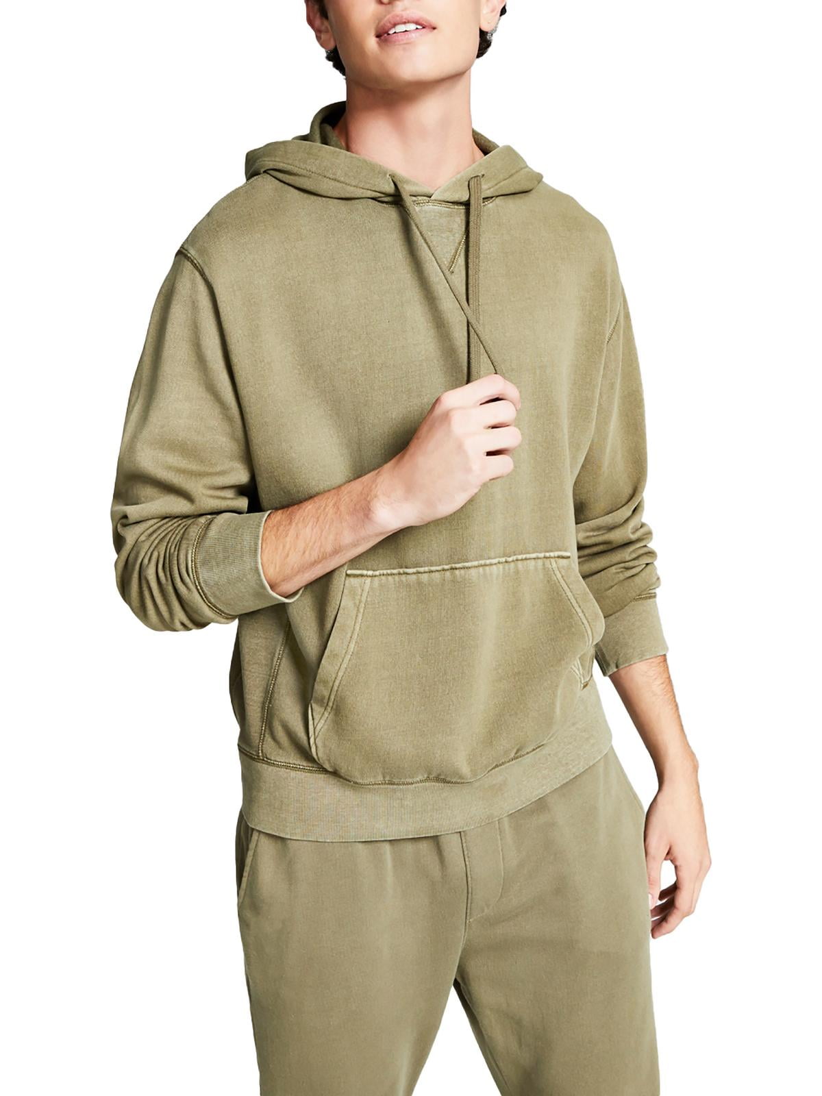 Comfortable Men's Everyday Pullover Hoodie with Adjustable Hood & Front Pocket