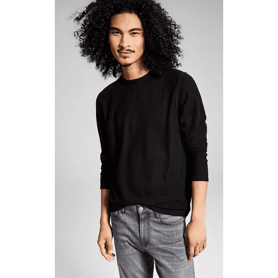 And Now This Mens Crewneck Knit Thermal Shirt