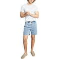thumbnail image 1 of Men's Pull-On Drawstring Denim Shorts Light Wash M, 1 of 2