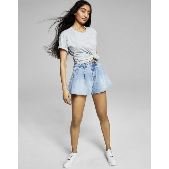 Now This Womens Cotton Denim Trumpet Shorts Sora 28