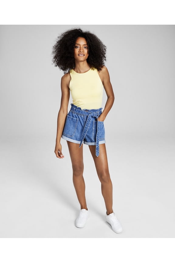 Now This Womens Paperbag Waist Denim Shorts Zeke 29