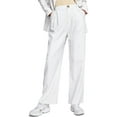 thumbnail image 1 of Now This Womens High Rise Wide Leg Textured Trouser Pants Cream M, 1 of 3