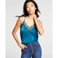thumbnail image 1 of And Now This Womens Lace-Trim Tank Top Teal XL, 1 of 1