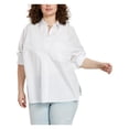 thumbnail image 1 of And Now This Womens Plus Cotton Collared Button-Down Top, 1 of 1