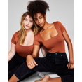 thumbnail image 1 of And Now This Womens Square-Neck Bodysuit Mocha 0X, 1 of 1