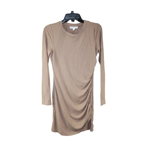 Now This Womens Side Ruched Dress Almond M