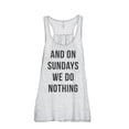 thumbnail image 1 of And On Sundays We Do Nothing Women's Fashion Sleeveless Flowy Racerback Workout Yoga Tank Top Sport Grey 2X-Large, 1 of 3