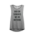 thumbnail image 1 of And On Sundays We Do Nothing Women's Fashion Sleeveless Muscle Workout Yoga Tank Top Heather Grey Grey X-Large, 1 of 3