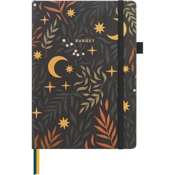 &And Per Se Budget Planner, Monthly Budget Notebook with Expense Tracker, Undated Financial Planner & Bill Organizer Book - A5 Size, Hardcover (Lunar Leaf)