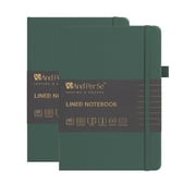 &And Per Se Lined Journal Notebook (2 Packs), 320 Pages, A5-5.7''x8'', Hardcover Notebooks for Work School Women Men (Dark Blue)