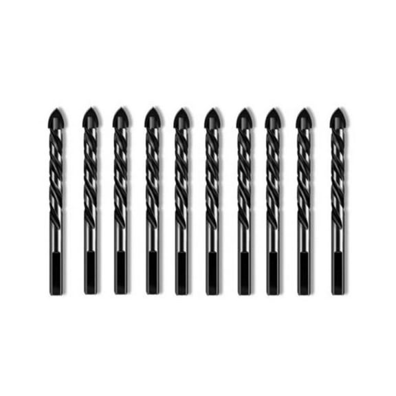 And Plastic 10Pcs 5mm Masonry Drill Bit Concrete Glass Multipurpose Drill Bit High-Strength Hard Alloy Drill Bit Set For Drilling In Tile Wood Brick
