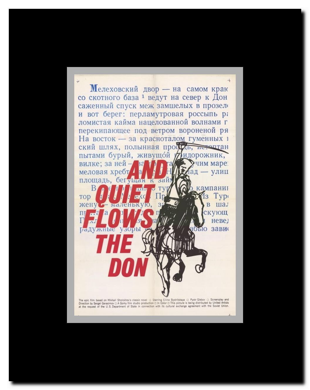And Quiet Flows the Don Framed Movie Poster