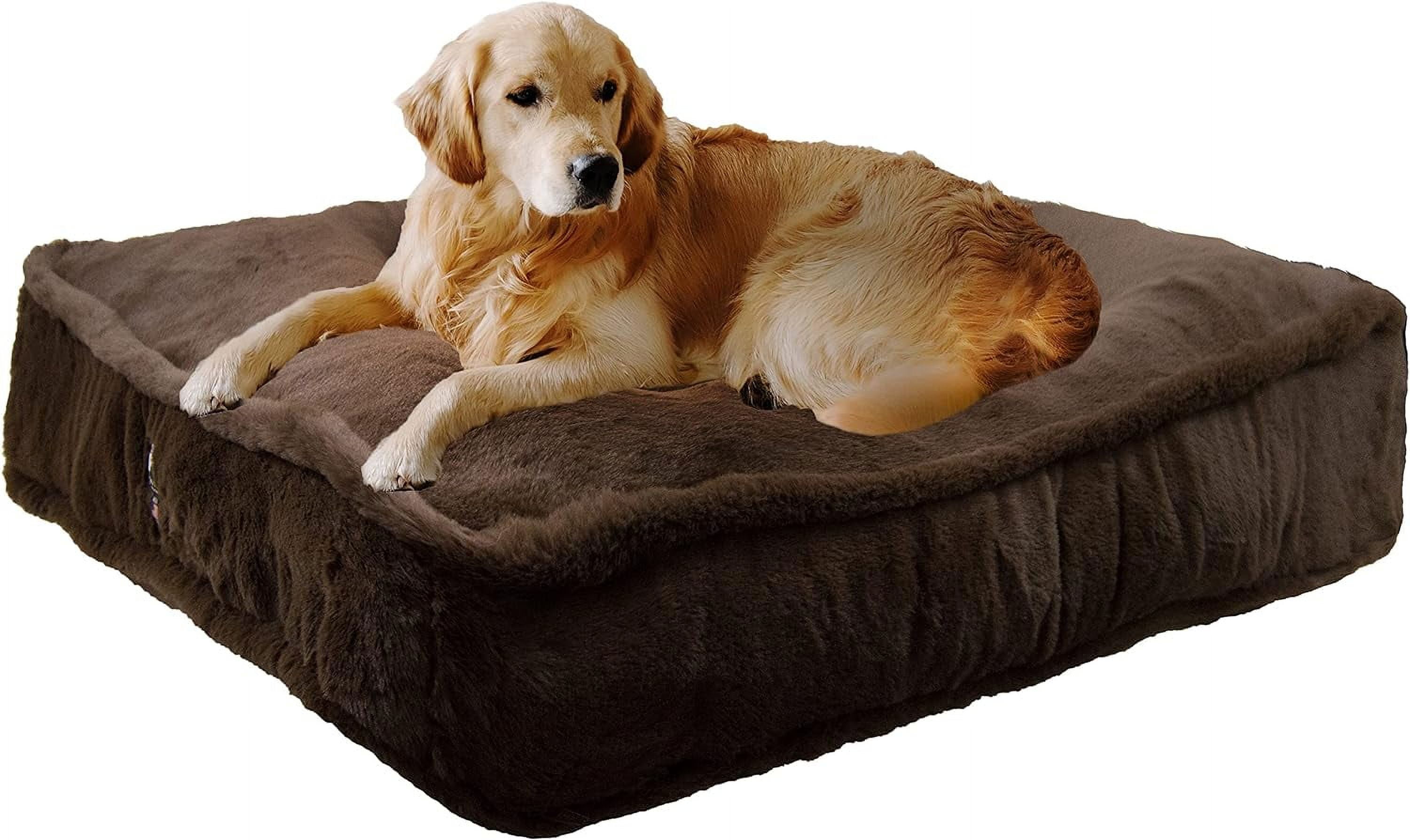 And Rectangle Dog Bed Extra Plush Faux Fur Dog Bean Bag Bed Fluffy