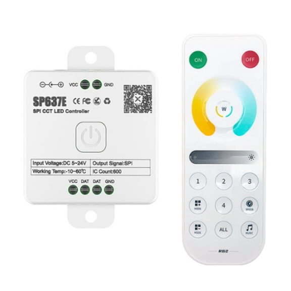 And-SP637E Dual Channel Controller for Home Lighting with Remote, 2.4G Touch Remote, White
