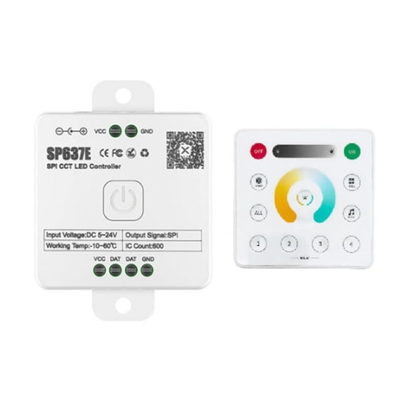 And-SP637E SPI DC5-24v Dual Controller with and- Remote Control Support 2.4G Touch