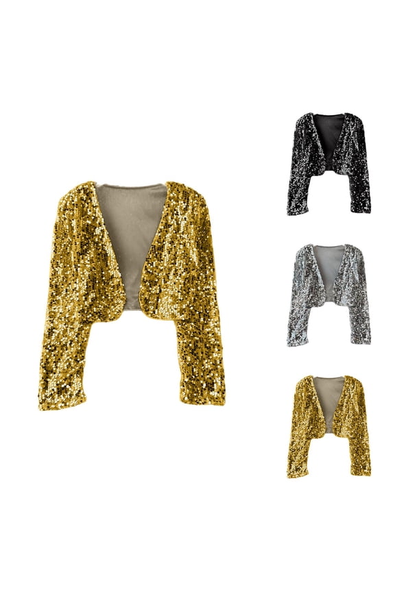 And Shine Girls Autumn Jacket Glitter Sequin Outerwear For Toddler And Kids Fashion