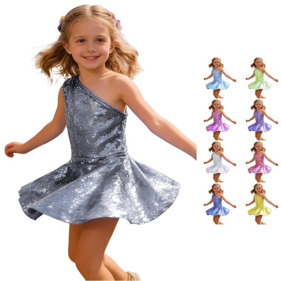 And Shine Girls Off Shoulder Party Dress with Sequin Details for Sleeveless Dress for Girls