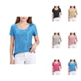 thumbnail image 1 of And Shine Girls Short Sleeve Sequin Tee Shirt Glitter Sparkly Blouse for Summer Party, 1 of 5