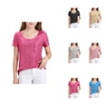 thumbnail image 1 of And Shine Girls Short Sleeve Sequin Tee Shirt Glitter Sparkly Blouse for Summer Party, 1 of 4