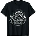 thumbnail image 1 of And So The Adventure Begins Adventure Camping T-Shirt mens t shirt，black，women，funny，misfits，men，journey, 1 of 4