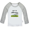 thumbnail image 1 of And So The Adventure Begins Funny T shirt For Baby, Newborn Babies T-shirts, Infant Tops, 0-24M Kids Graphic Tees Clothing (Long Gray Raglan T-shirt, 18-24 Months), 1 of 4