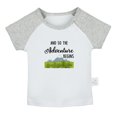 thumbnail image 1 of And So The Adventure Begins Funny T shirt For Baby, Newborn Babies T-shirts, Infant Tops, 0-24M Kids Graphic Tees Clothing (Short Gray Raglan T-shirt, 6-12 Months), 1 of 4