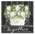 thumbnail image 1 of And So Together They Built A Life They Loved Floral Pot Rustic Wood Farmhouse Wall Sign 12x12 (Unframed), 1 of 2
