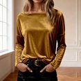 thumbnail image 1 of And Summer High End Velvet Top Round Neck Loose Light Unique And Versatile T Shirt, 1 of 4
