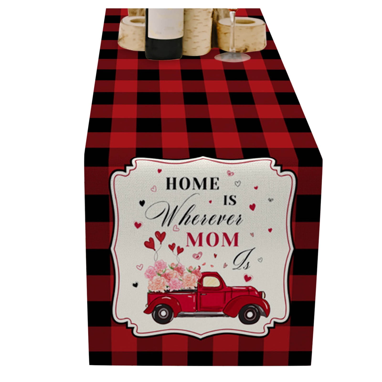 And Tablecloth Gender Reveal Mother's Day Table Flag Table Love