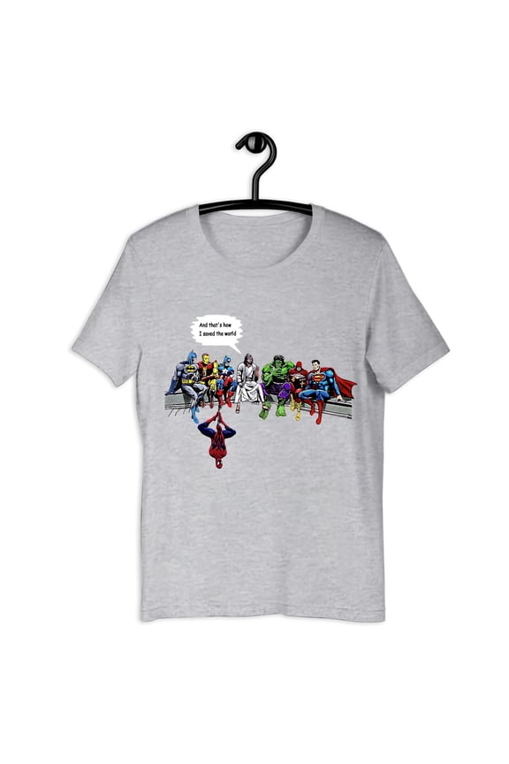 And That's How I Saved The World Jesus Superheros Tshirt