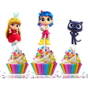 And The Rainbow Kingdom Cuake Toppers For Cartoon Birthday Party Supplies.