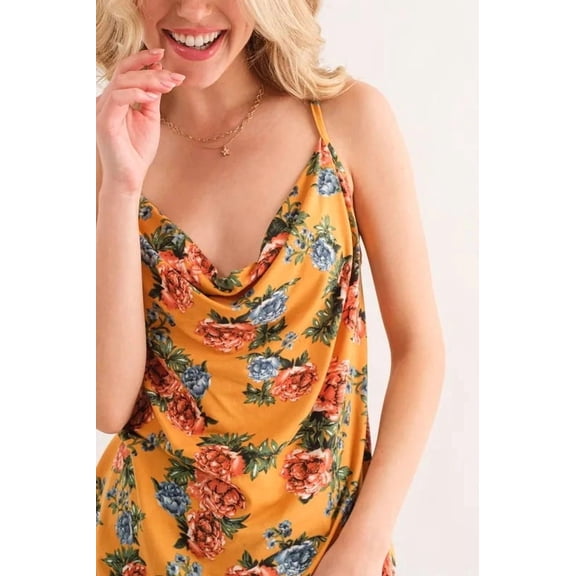 And The Why Floral Printed Casual Tank Top
