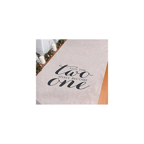 And Two Become One Aisle Runner - Party Decor - 1 Piece